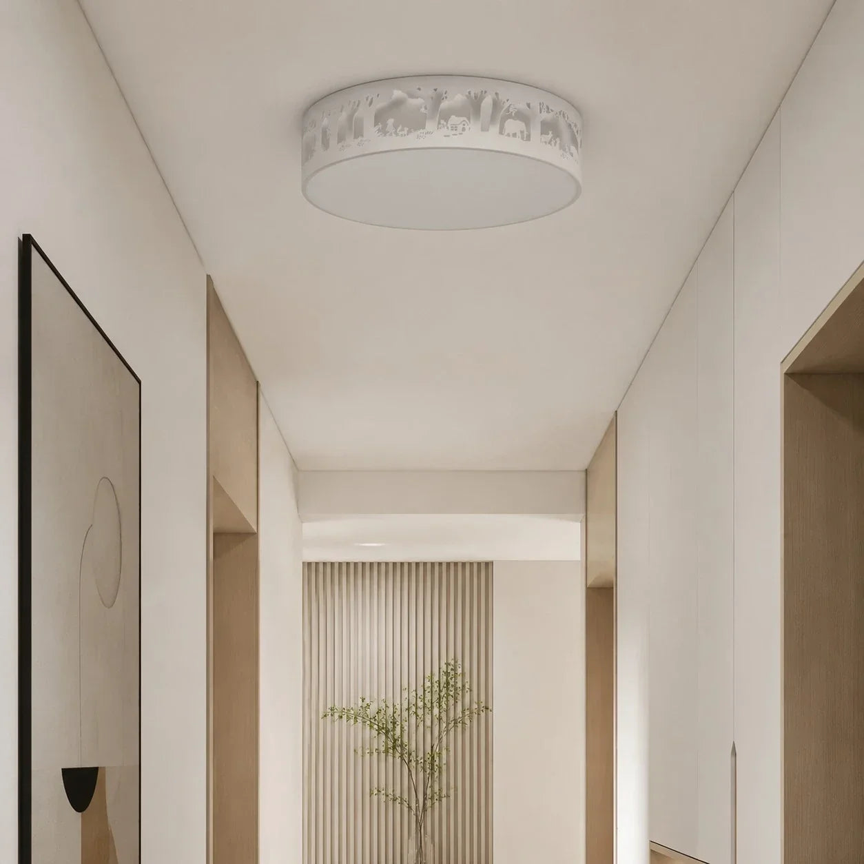 Deckenleuchte mit hohler Silhouette und LED-Vollspektrumlicht – flächenbündiges Design