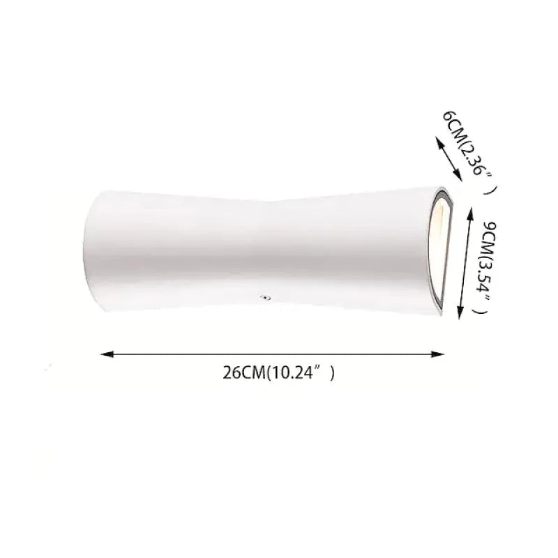 Lampă de perete Asteri minimalistă pentru exterior — neagră și albă, impermeabilă - Desfino