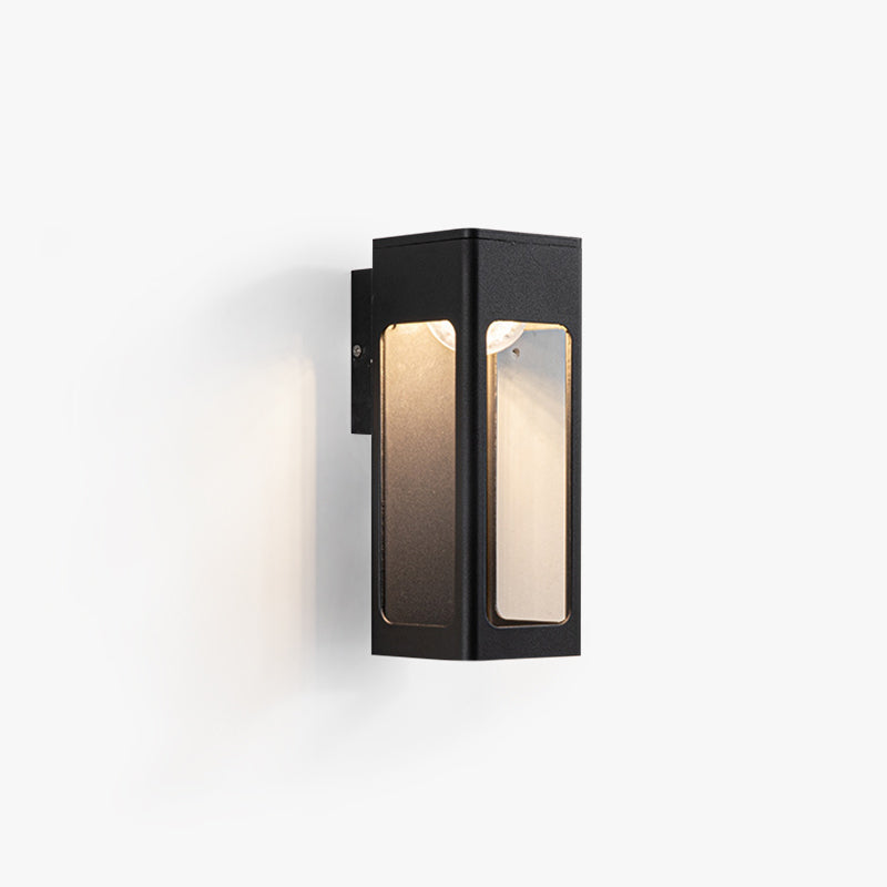 Aureto geometrisk utomhusvägglampa - modern, vattentät IP65 | Desfino