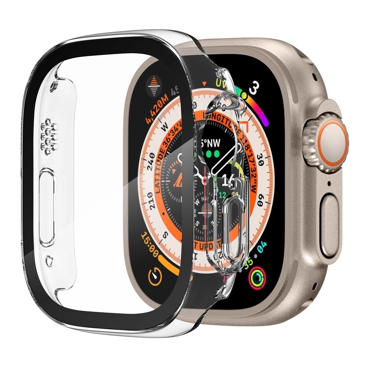 AstraGuard Apple Watch Ultra-fodral — tunt skärmskydd - Desfino