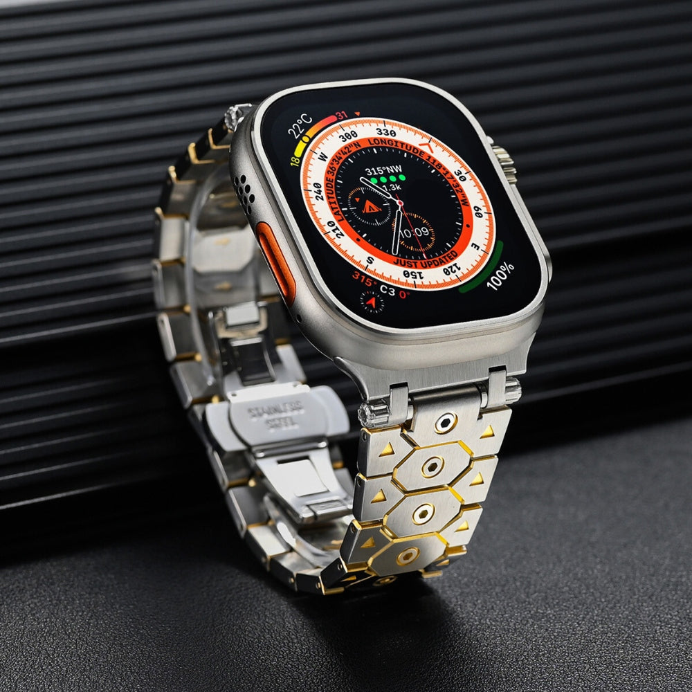 Sześciokątny tytanowy pasek ogniwowy Vantira do Apple Watch - Desfino