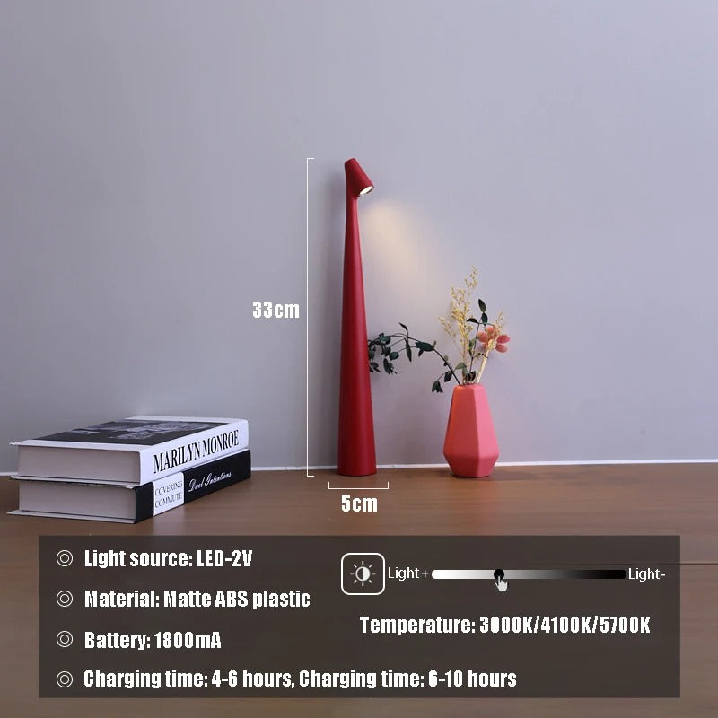 Lampada da tavolo LED ricaricabile Nordic — Luce d'accento senza fili - Desfino