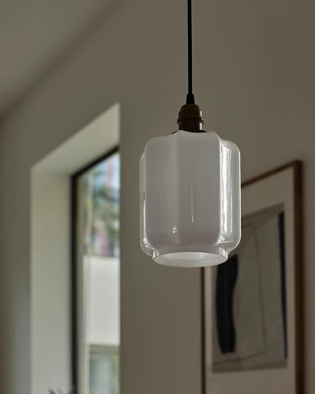 Henry Pendant Lamp — White Glass Shade