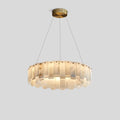 Modern Ring Spanish Alabaster Chandelier for Living Room | Desfino