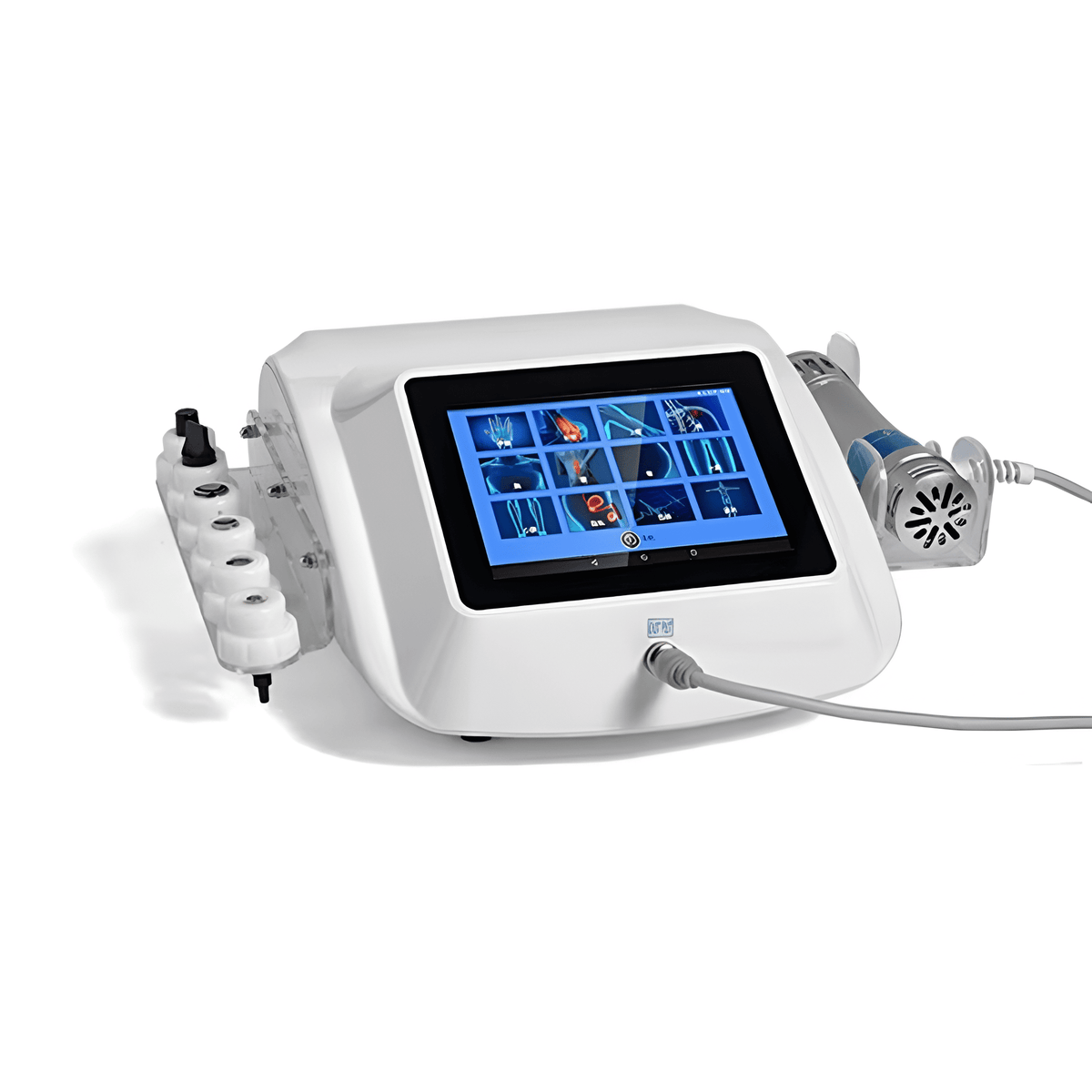 Quellix 8-Zoll-Touchscreen-Schockwellentherapiegerät — 12 voreingestellte Modi - Desfino