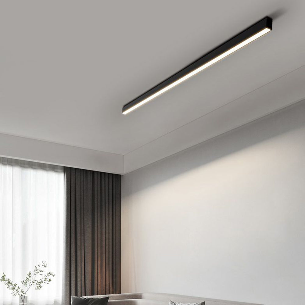 Noirline Black Linear Flush-Mount Light — Adjustable 3-Colour - Desfino