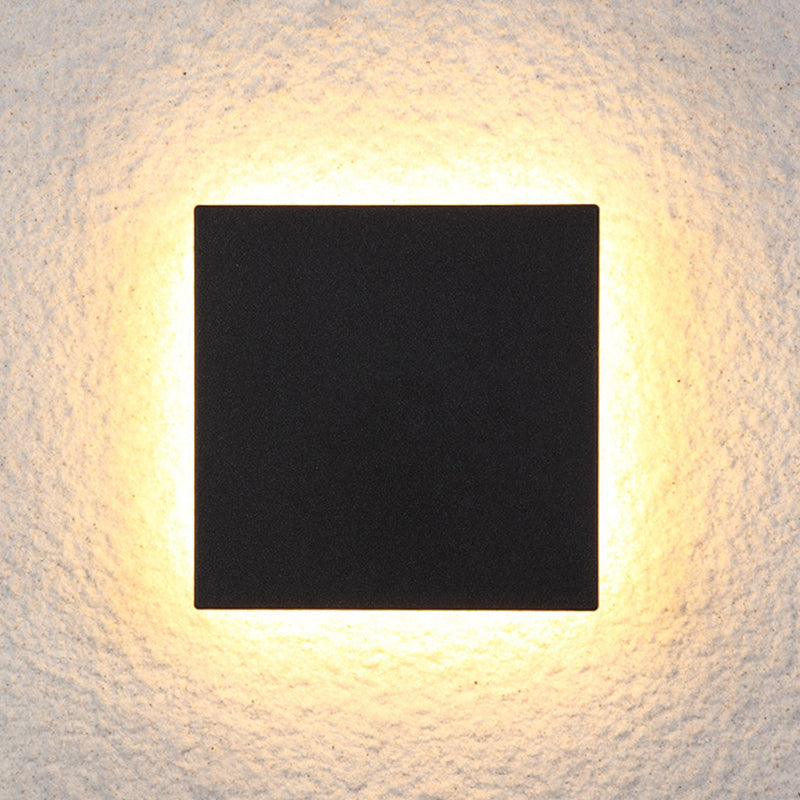 AeroLume Applique murale d’extérieur LED ronde, noire et blanche - Desfino