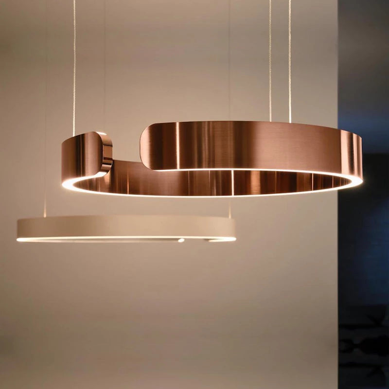 Candeeiro Suspenso LED Redondo LumaCircle — Design Moderno Ajustável - Desfino