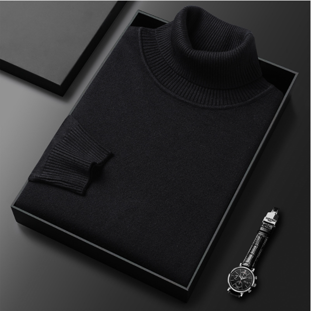 Elorien Col roulé pour homme en cachemire et coton — 80% cachemire, 20% coton - Desfino