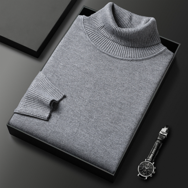 Elorien Col roulé pour homme en cachemire et coton — 80% cachemire, 20% coton - Desfino