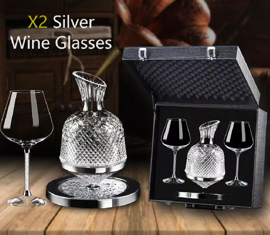Virello 360° draaiende wijn- en drankendecanter — Topkwaliteit - Desfino