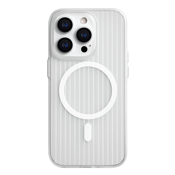 Slank gestreept iPhone-hoesje — Minimalistische beschermende telefoonhoes - Desfino