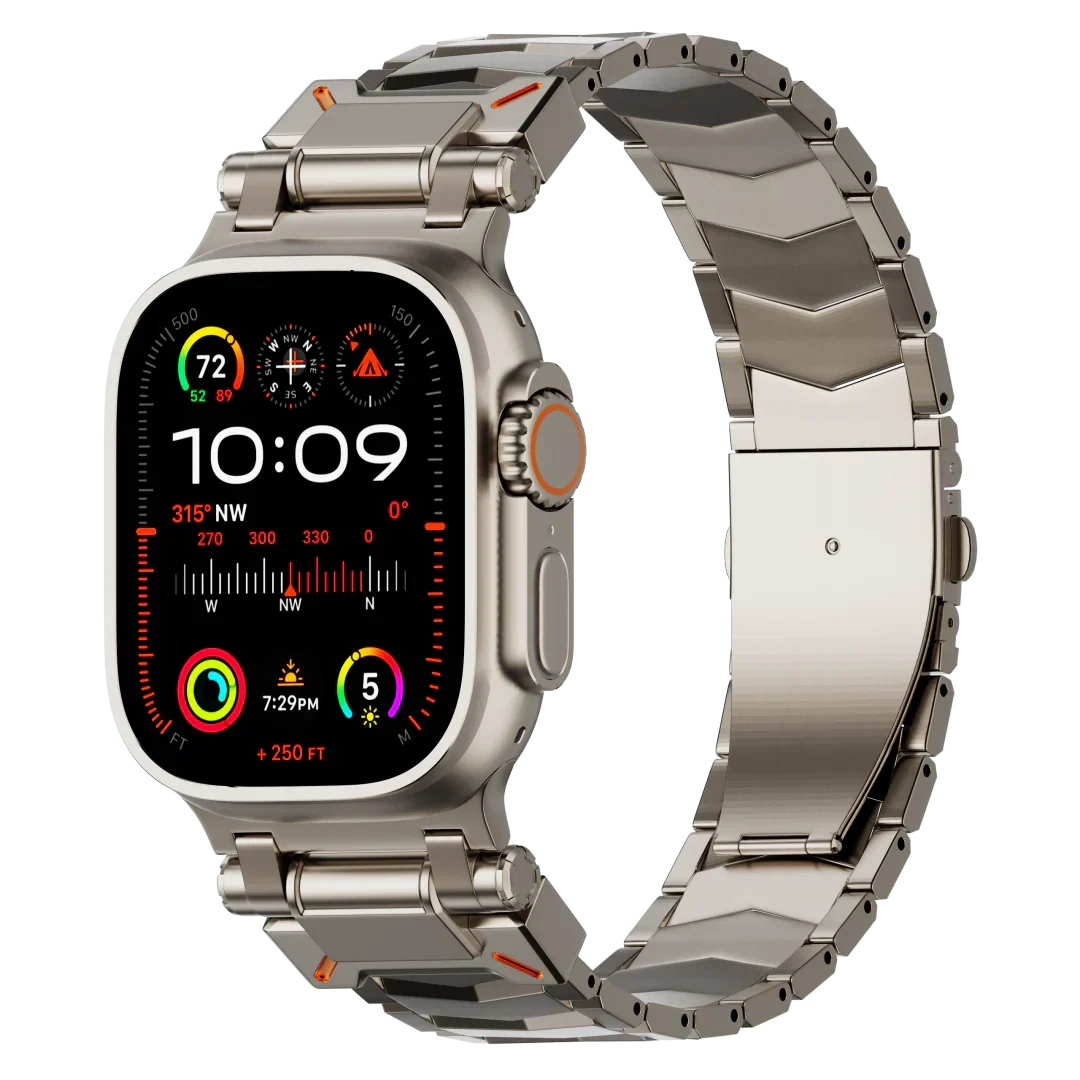 Elestra V01 titán, V alakú szíj — Apple Watch-szíj - Desfino
