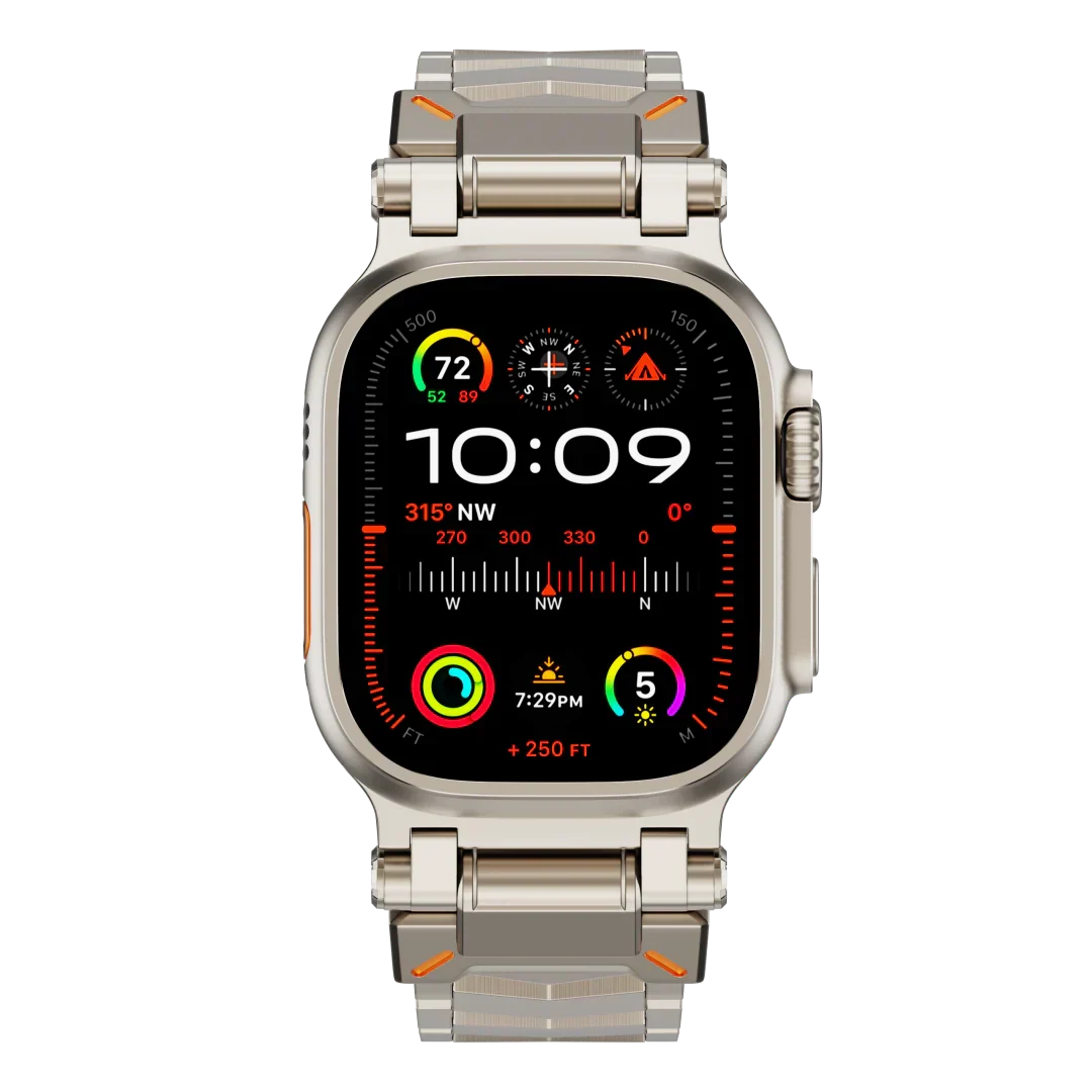 Elestra V01 titán, V alakú szíj — Apple Watch-szíj - Desfino