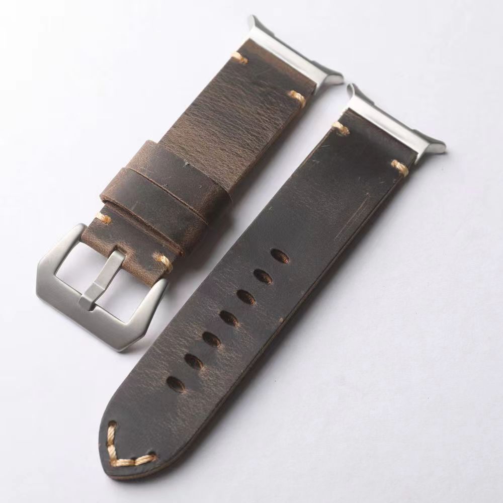 Ardentora Vintage Leather Strap — Hand Stitched Replacement Band for Samsung Watch Ultra