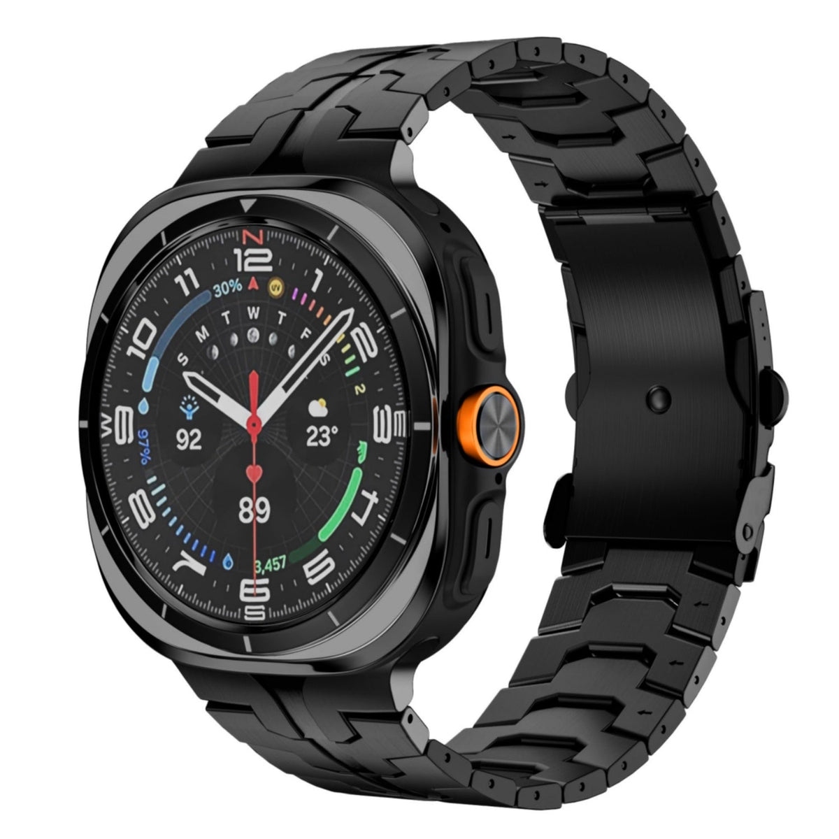 Averon-klokkereim i titan — justerbar spenne for Ultra-smartklokke - Desfino
