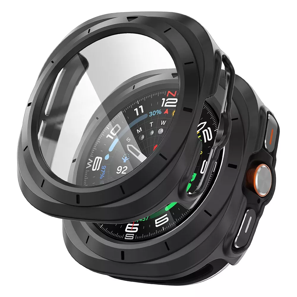 Orvalo-deksel med full beskyttelse for Samsung Galaxy Watch 47 mm — herdet glass - Desfino