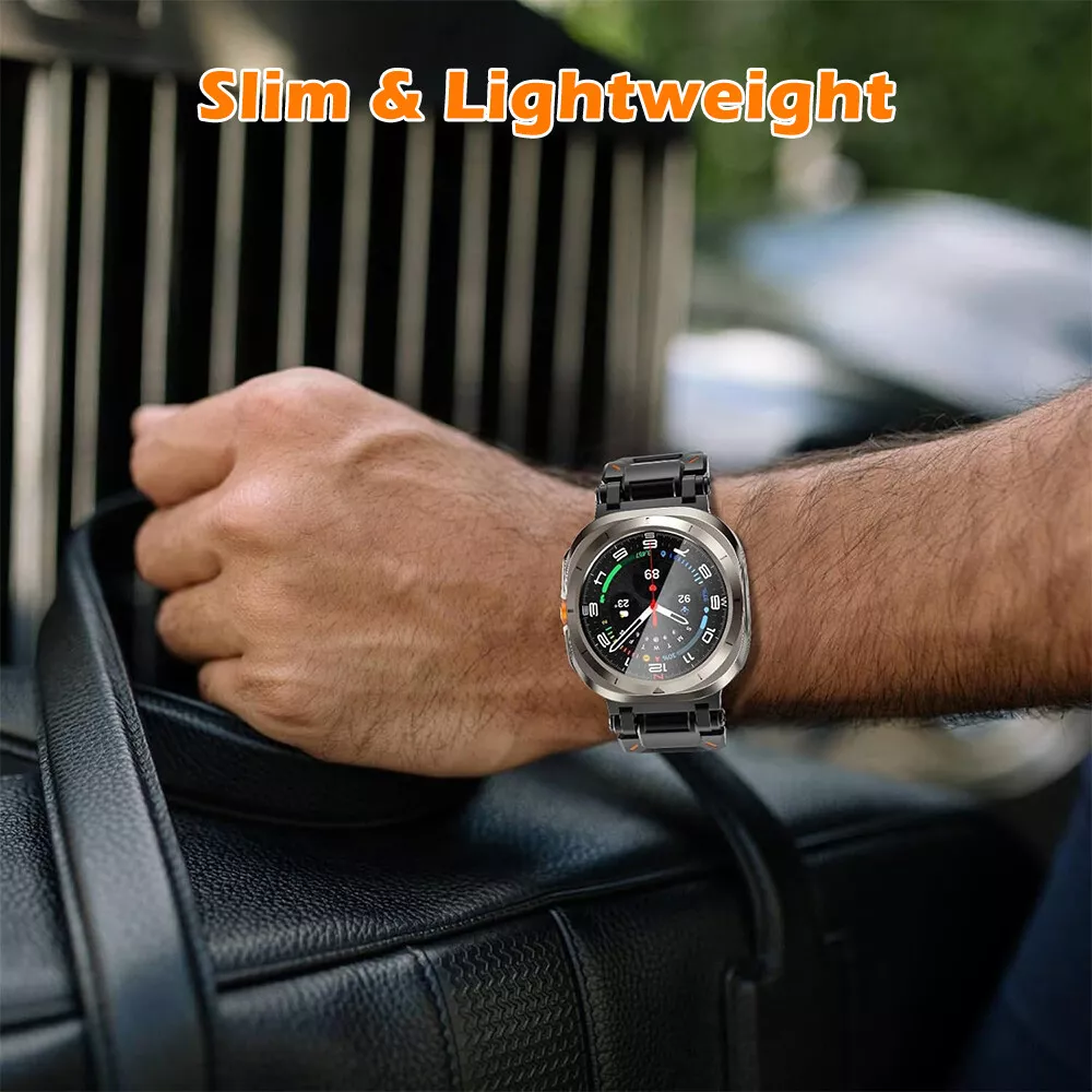 Orvalo-deksel med full beskyttelse for Samsung Galaxy Watch 47 mm — herdet glass - Desfino