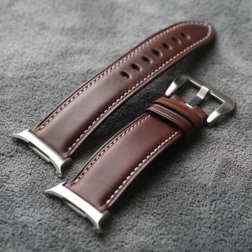 Correa de cuero Nappa para Samsung Watch Ultra Evara, cierre de acero inoxidable - Desfino