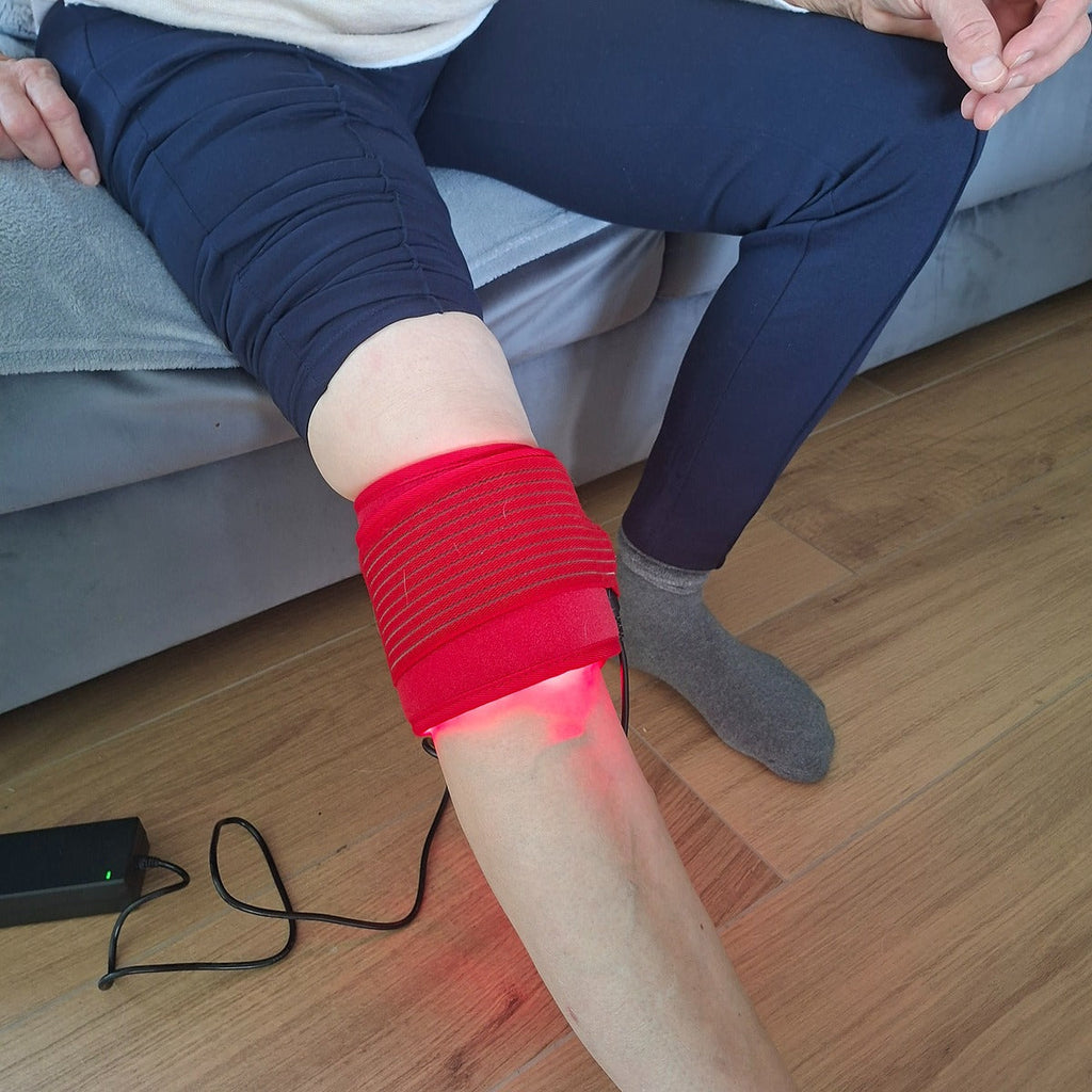 Almofada flexível para terapia de luz vermelha nos pés — Luz vermelha de 660nm e infravermelha próxima de 850nm - Desfino