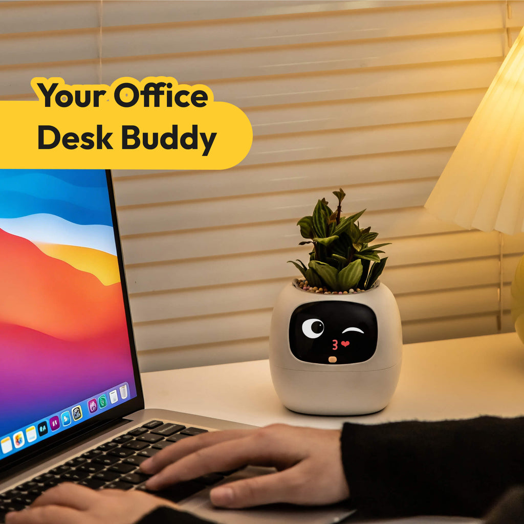 Ivy Gen 2 slim plantenh overloaddier voor op het bureau — meer dan 70 geanimeerde uitdrukkingen - Desfino