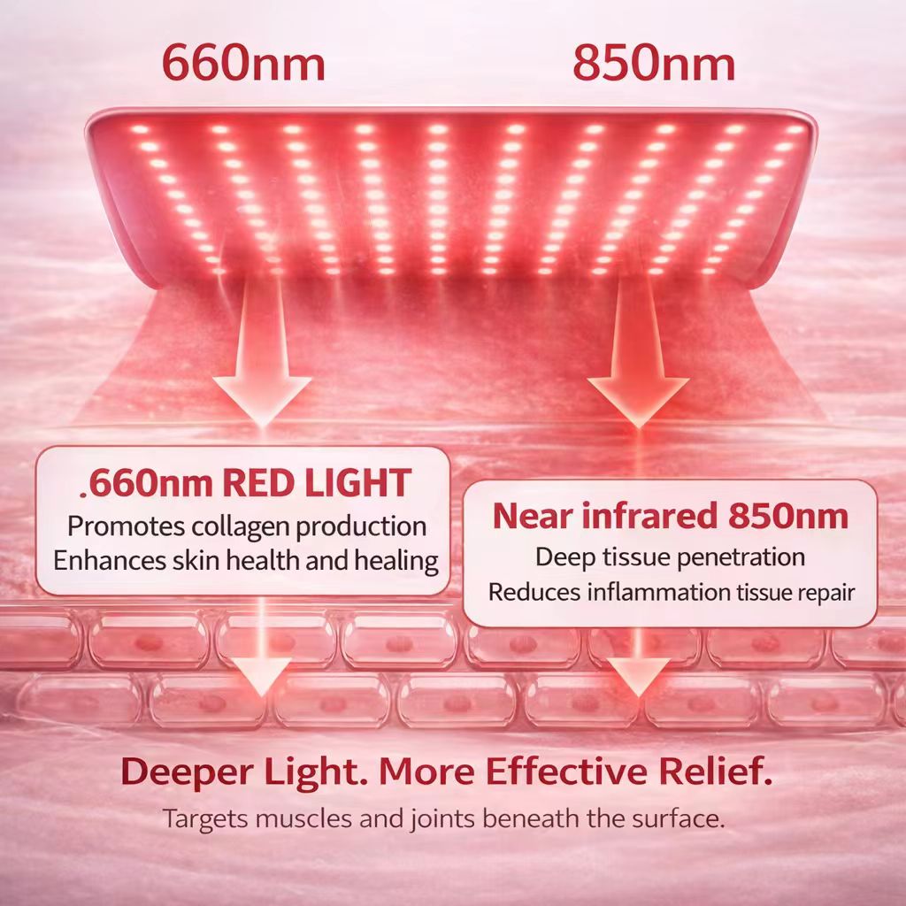 Bandeau sans fil de luminothérapie rouge — Bras, poignets et mollets - Desfino