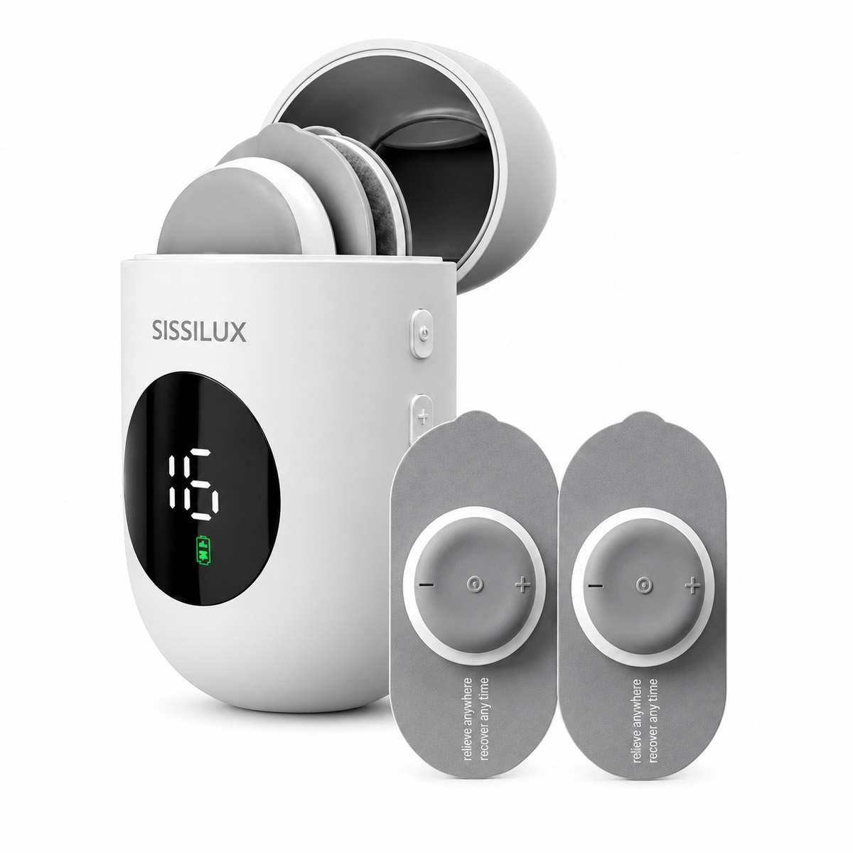 Appareil TENS et EMS sans fil — 6 modes, 16 niveaux, étui de recharge portable - Desfino