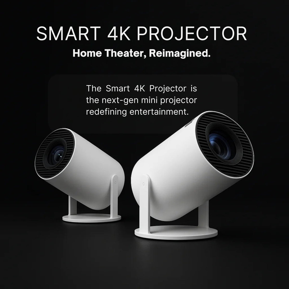 Portable Smart Mini Projector — Built-In Streaming Apps | Desfino