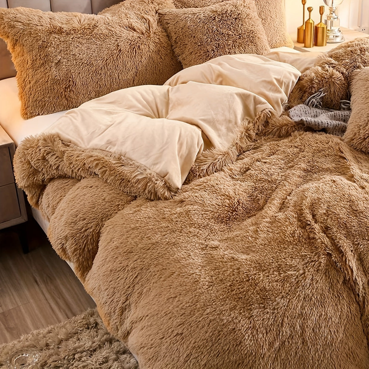 Juego de ropa de cama de felpa Velora de 3 piezas — Comodidad ultrasuave para todas las estaciones - Desfino