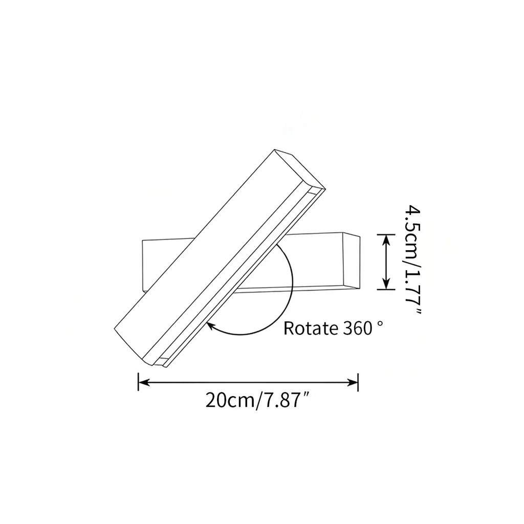 Verstellbare Wandleuchte in Stabform fürs Schlafzimmer | Desfino