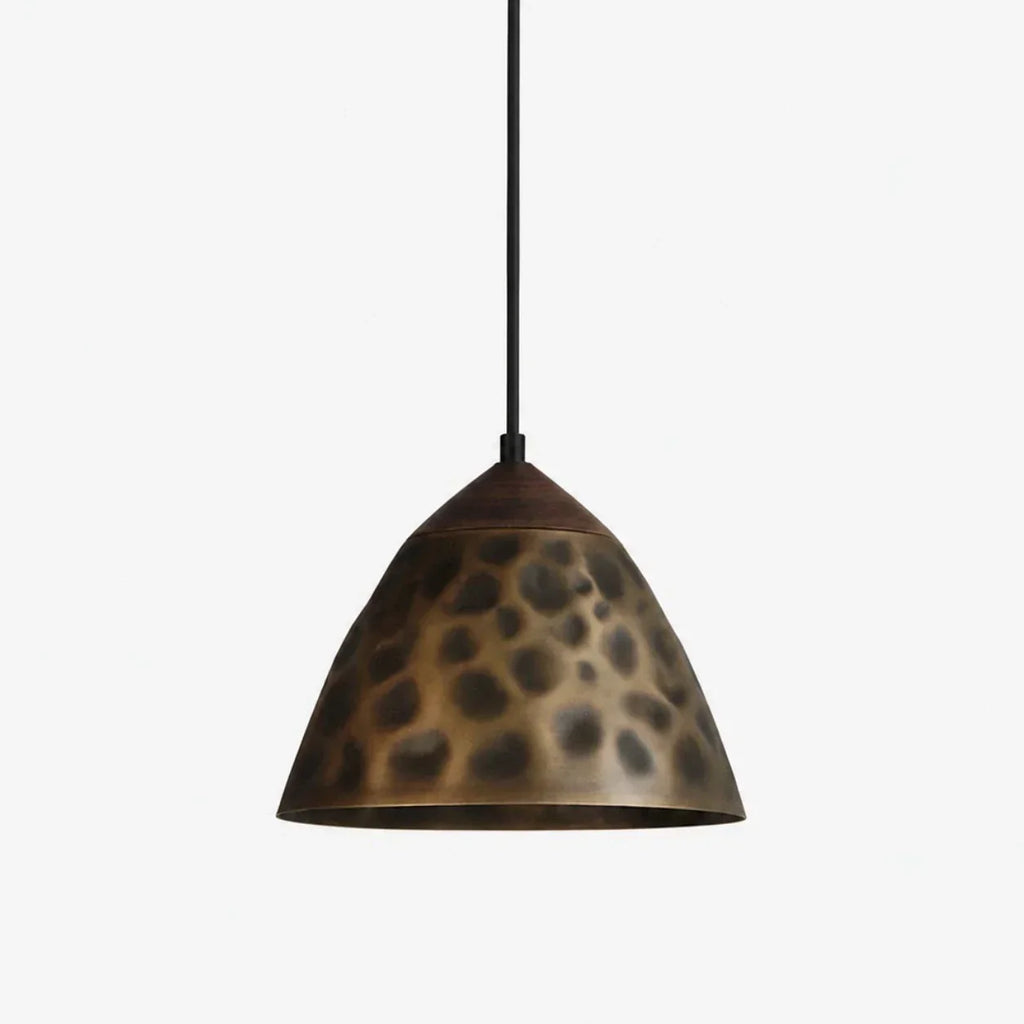 Industrial Hammered Copper Pendant Light