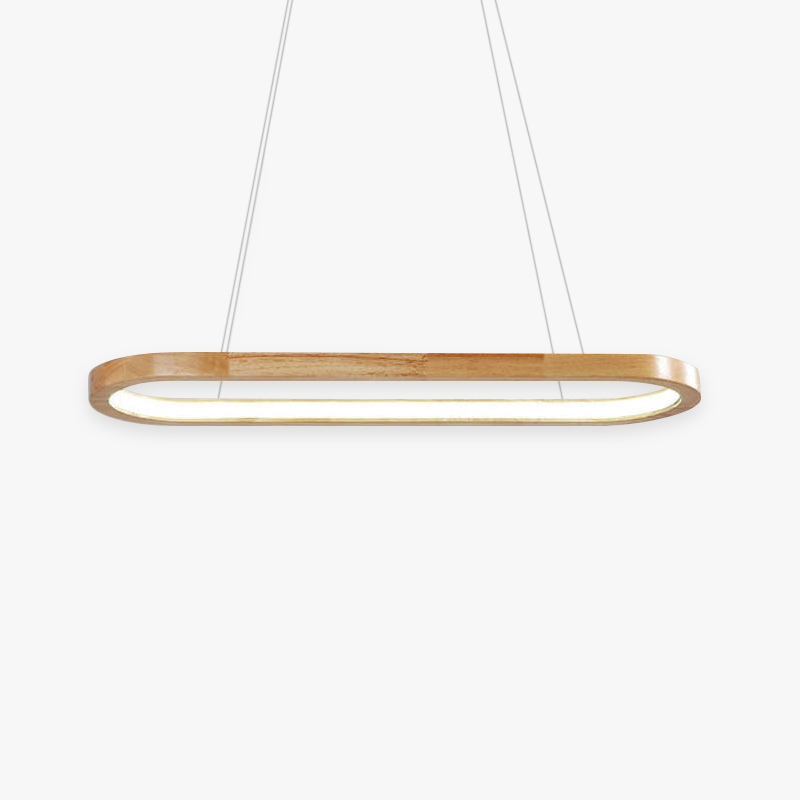 LumaWood Wisząca lampa LED — nowoczesne połączenie metalu i drewna - Desfino