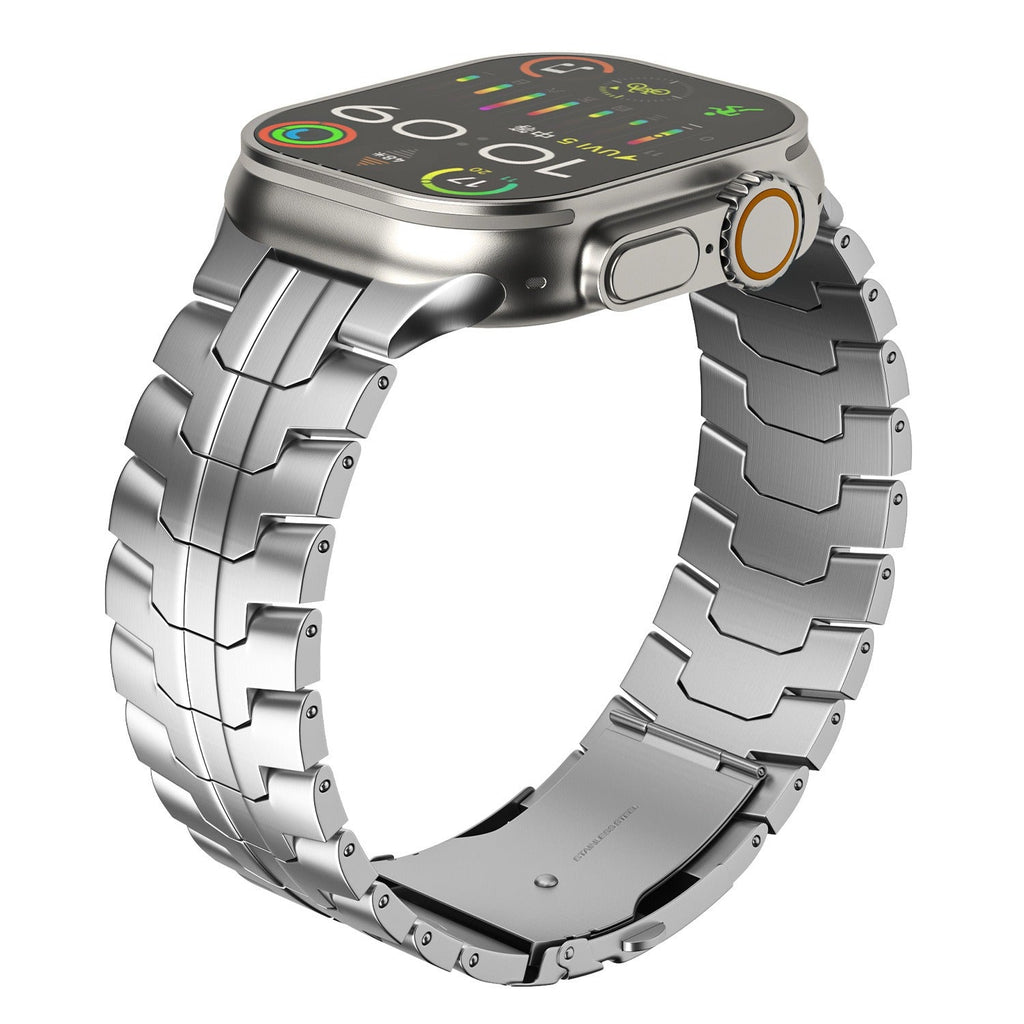 Cinturino in titanio per Apple Watch Veralis — Fibbia ipoallergenica - Desfino