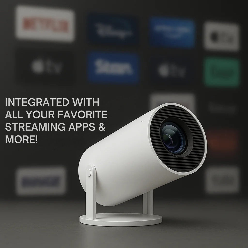 Portable Smart Mini Projector — Built-In Streaming Apps | Desfino