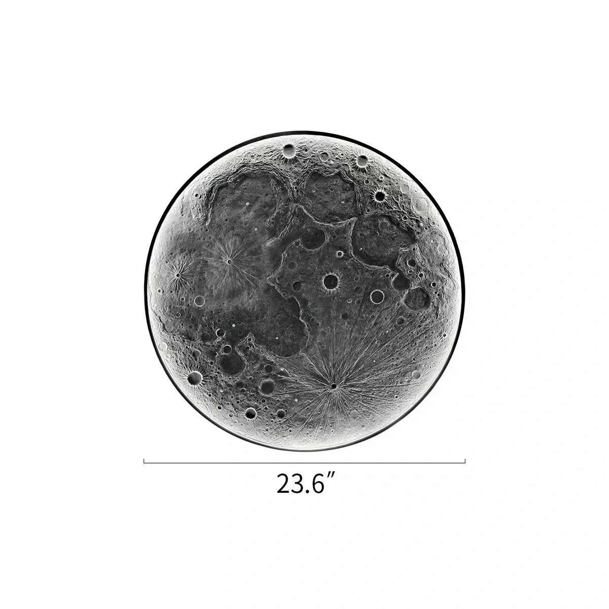 Dekorative 3D-Relief-Wandleuchte in Mondform | Desfino