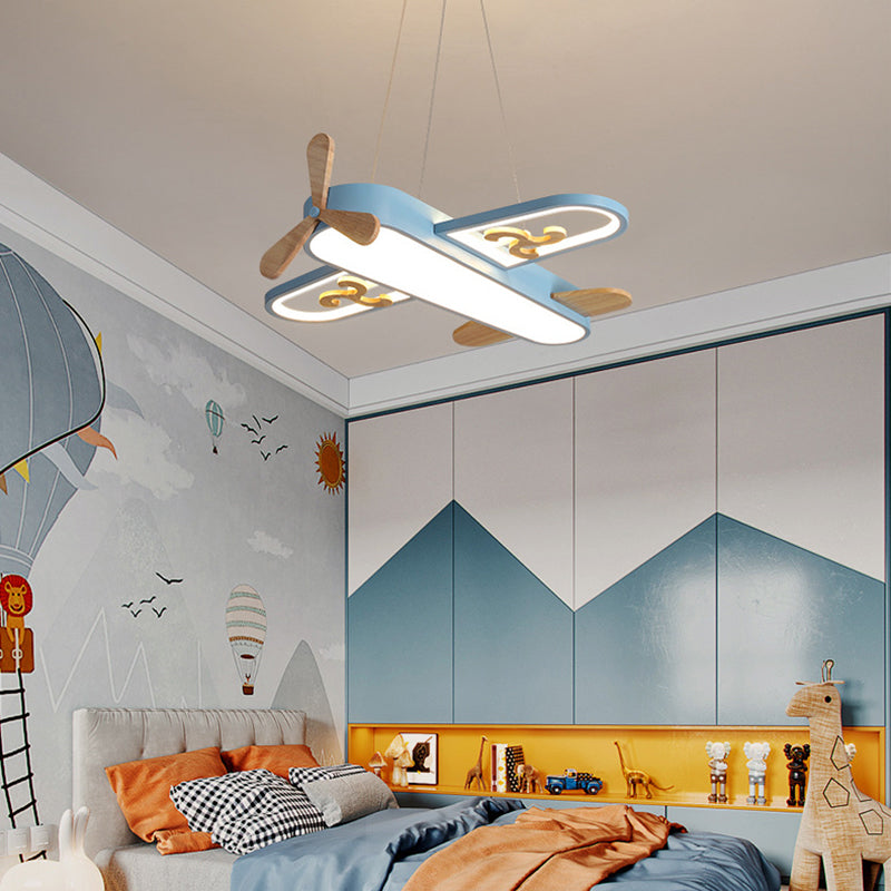 AeroNest LED-pendel med flydesign — gul/blå, fjernbetjening - Desfino