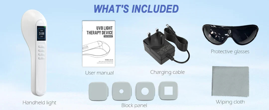 VitaLuma 308nm UVB Phototherapy Lamp — Portable Vitiligo Treatment - Desfino