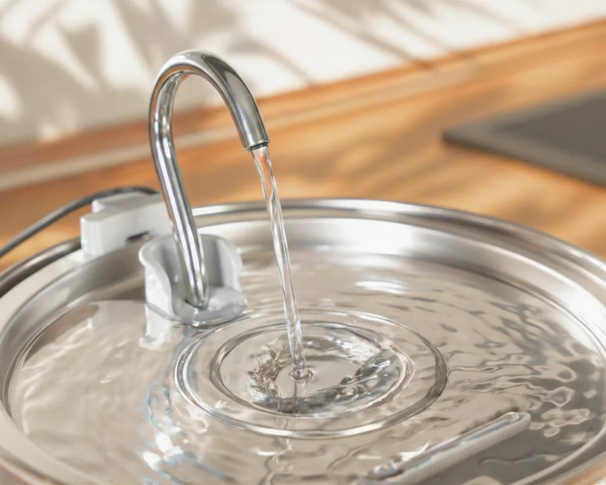 4L Stainless Steel Cat Water Fountain — Quiet Pump, Multi-Stage Filtration