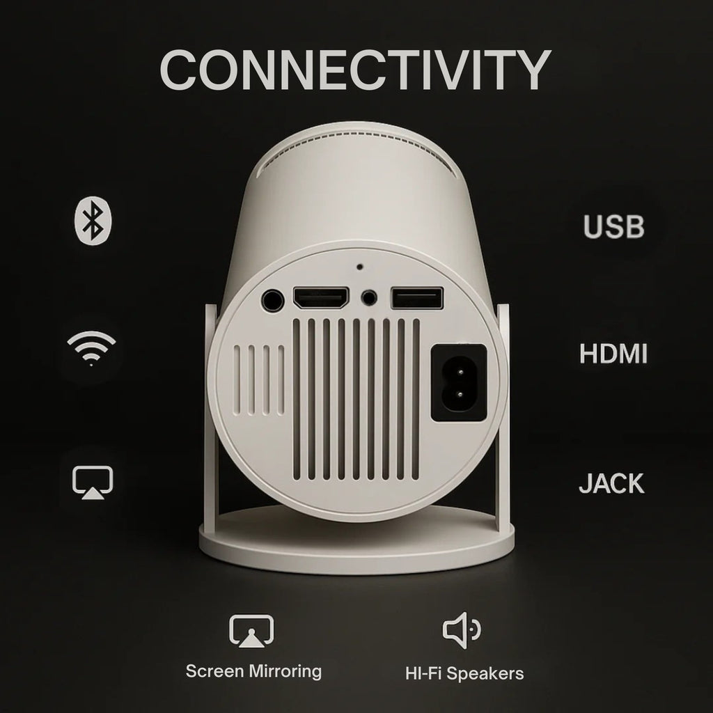 Portable Smart Mini Projector — Built-In Streaming Apps | Desfino