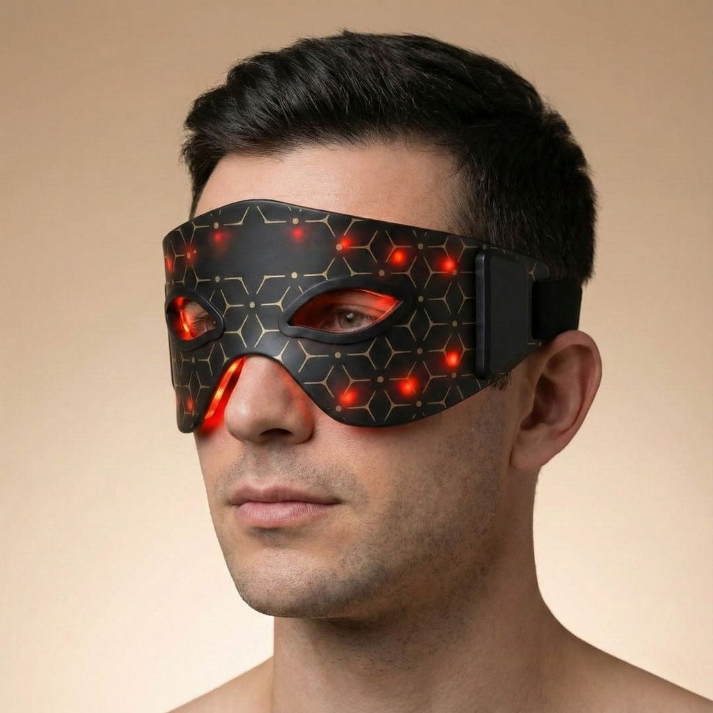 LumiThera Pro -kaksiaallonpituuksinen LED-silmämaski — 630nm ja 850nm - Desfino