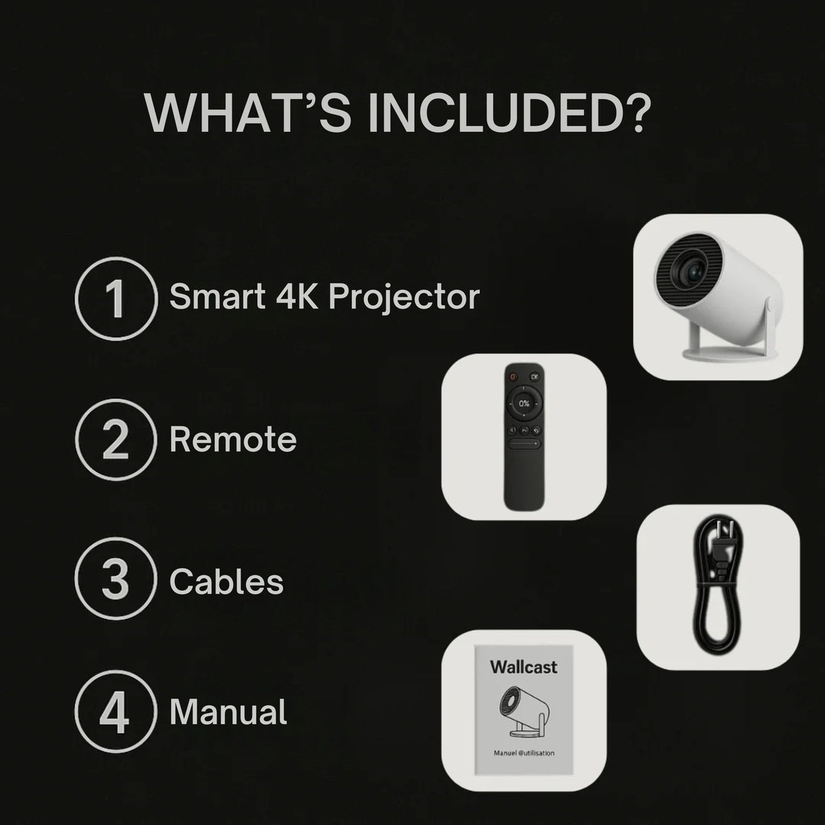 Portable Smart Mini Projector — Built-In Streaming Apps | Desfino