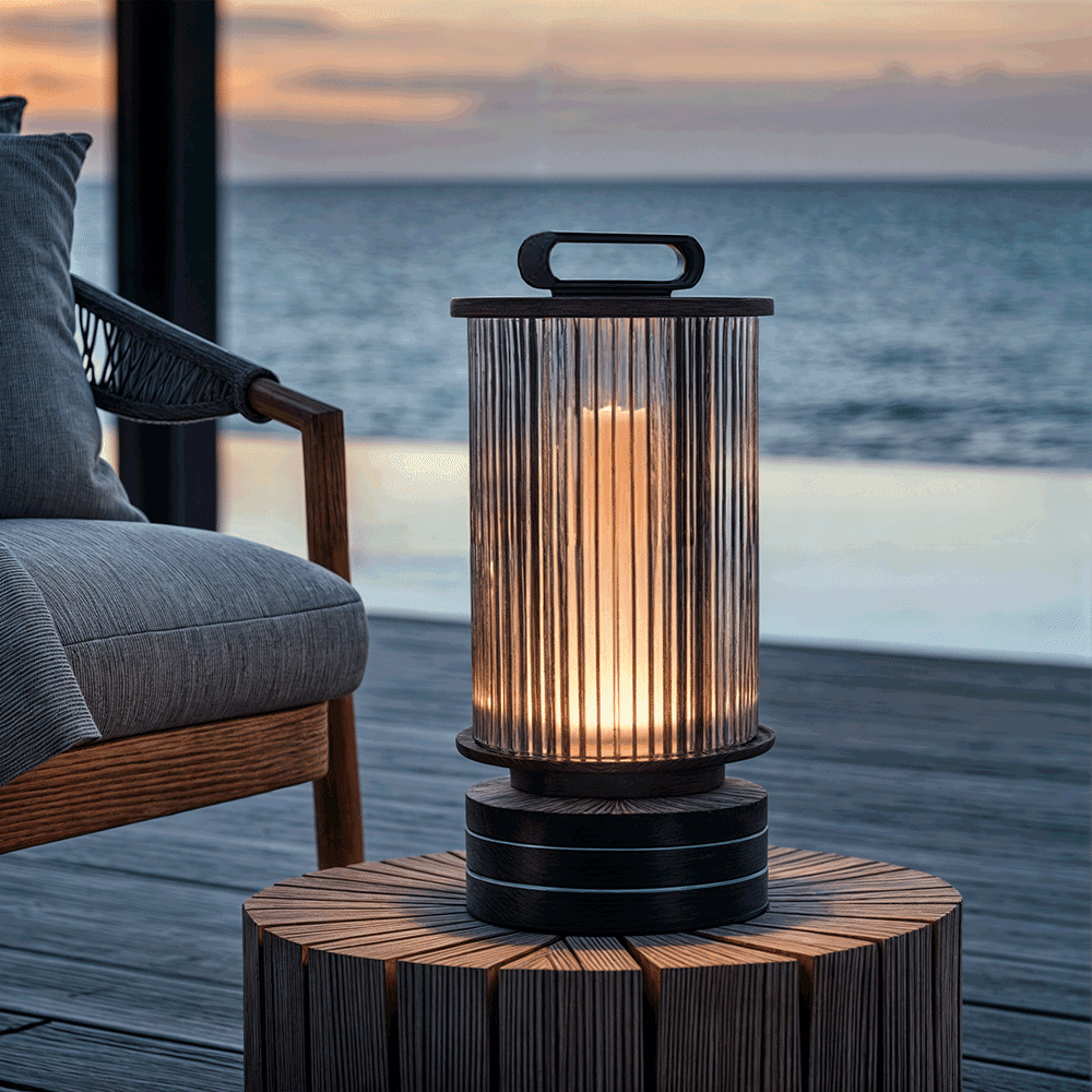 Marinell vanntett hagelanterne — Varmt LED-lys - Desfino