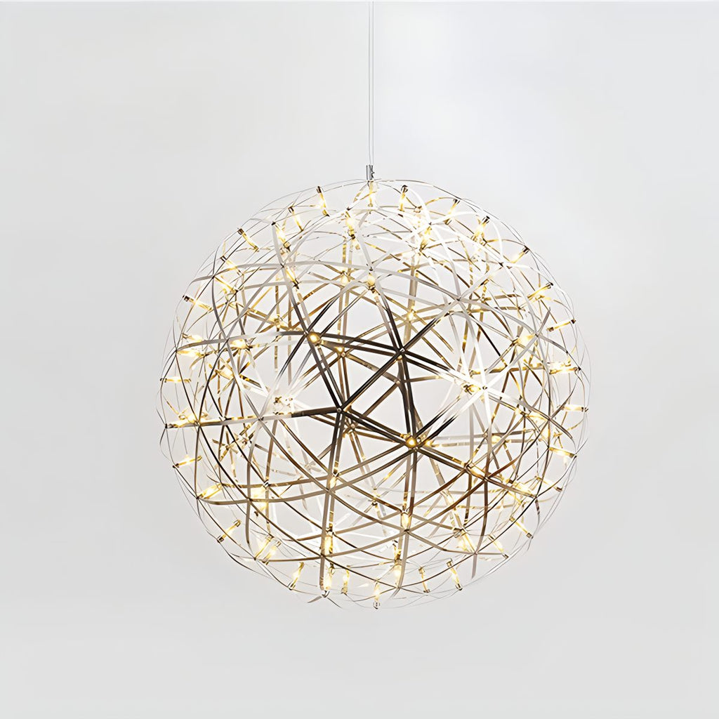 Silver Fire Ball Pendant Light for Dining Room | Desfino
