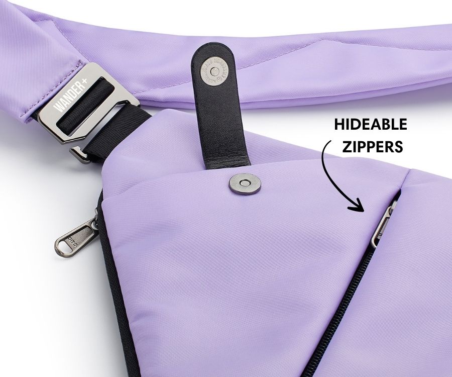 Slim Anti-Theft Travel Bag — Front Carry, Hidden Zippers, Storage - Desfino