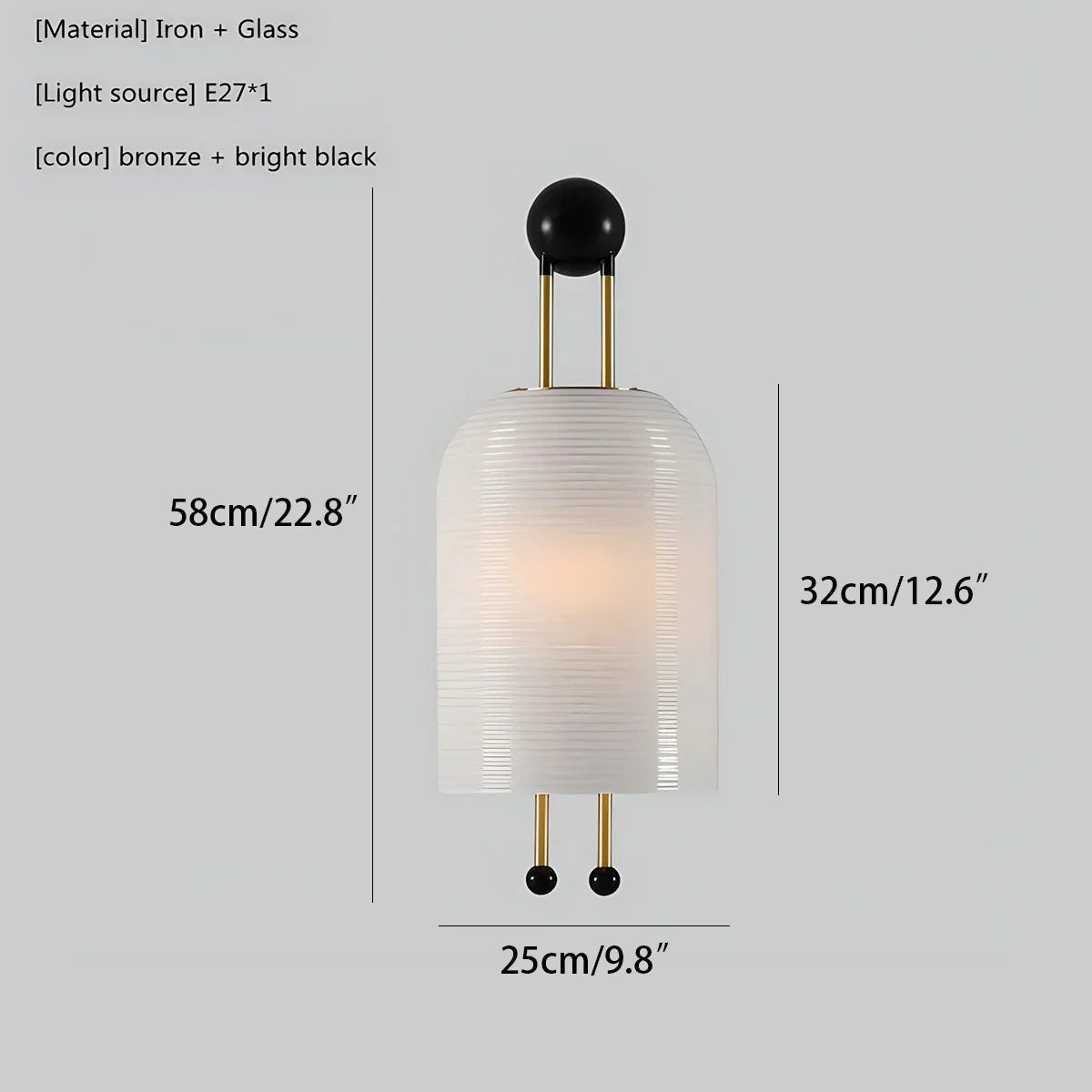 Nordic Simple Glass Wall Lamp | Desfino