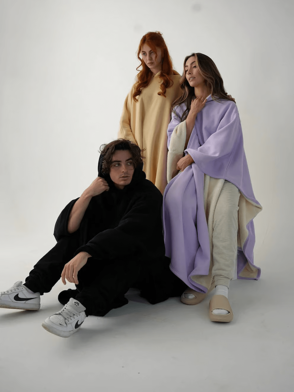 Felpa con cappuccio ArcticFlare NovaWeave — Vestibilità oversize, comfort morbido e rilassante - Desfino