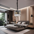 Celestia Crystal Pendant Light — Stainless Steel LED Fixture - Desfino