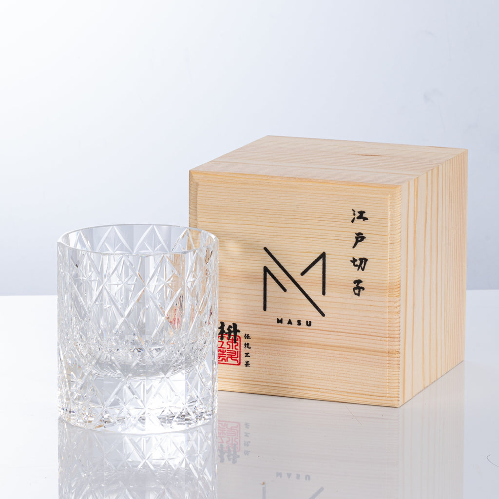 Hoshira Handcrafted Whisky Glass — Celestial Design, Wooden Box