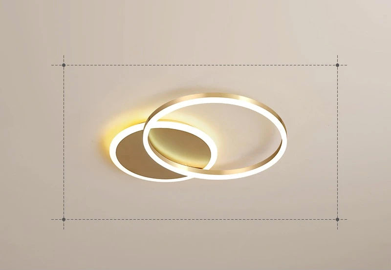 LunaRing stropní LED svítidlo — plovoucí kruhový design, jemné světlo - Desfino