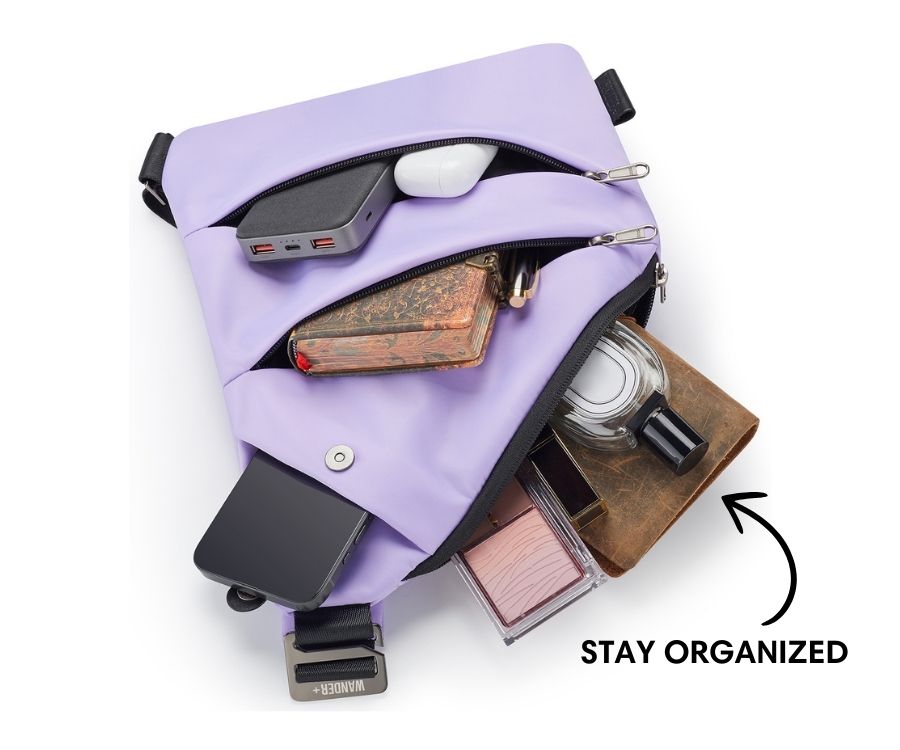 Slim Anti-Theft Travel Bag — Front Carry, Hidden Zippers, Storage - Desfino